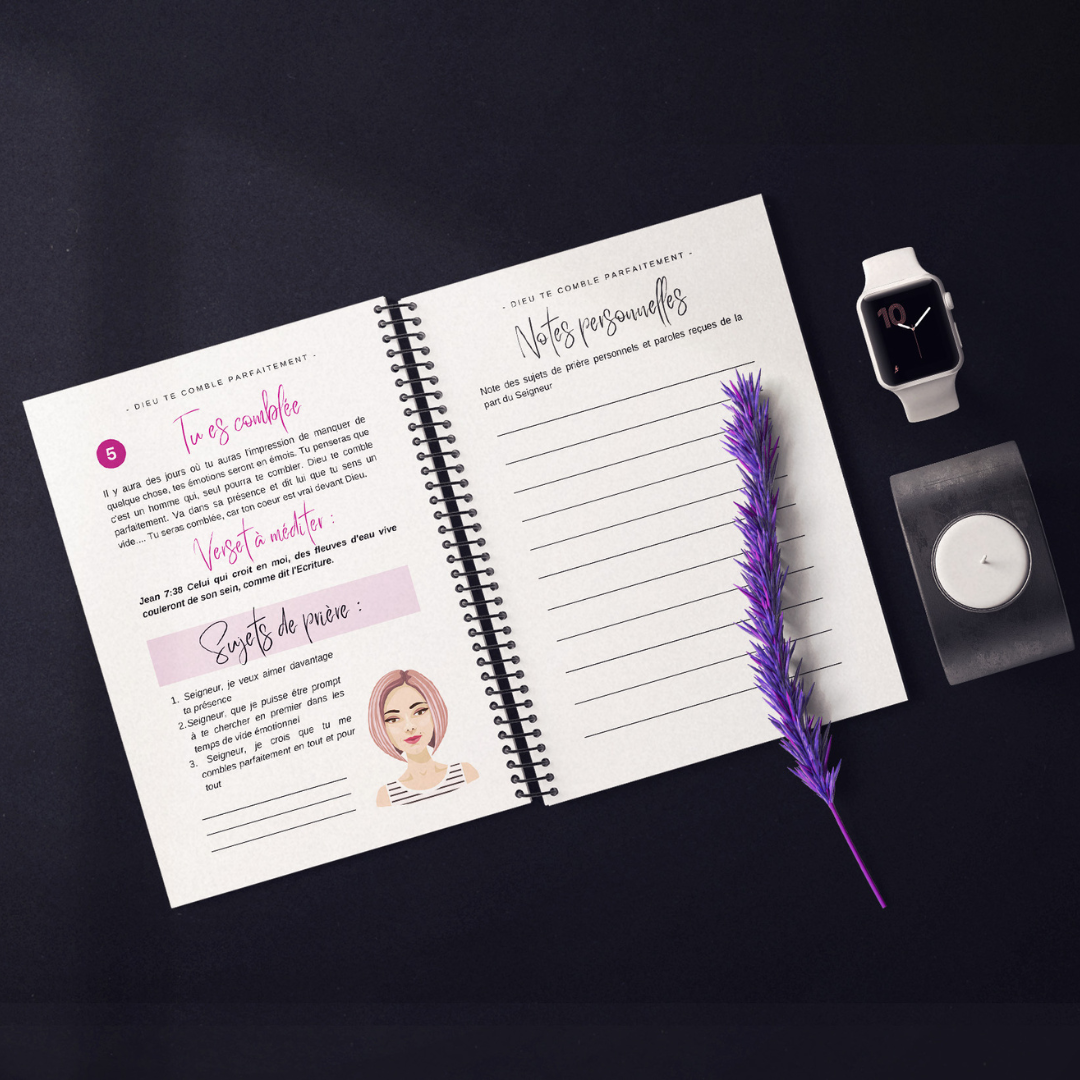 mon journal de prière - fond noir